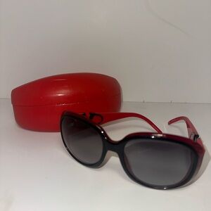 Valentino Red and Black Sporty Sunglasses